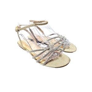 Jessica Simpson Sandals Rajiv Ankle Strap Champagne sz 9M